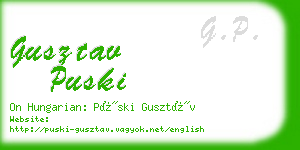 gusztav puski business card